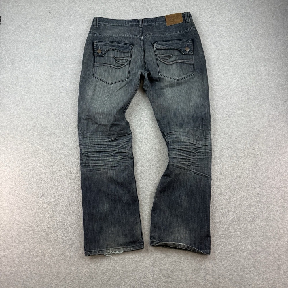 Jinzu Jeans Men 37x32 Baggy Denim‎ Embroidered Hip Hop Y2k Street Grunge Skater